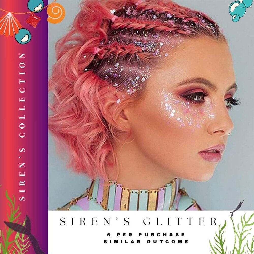 Siren's Glitter-Sequin Eyeshadow Set – 6-Piece Box